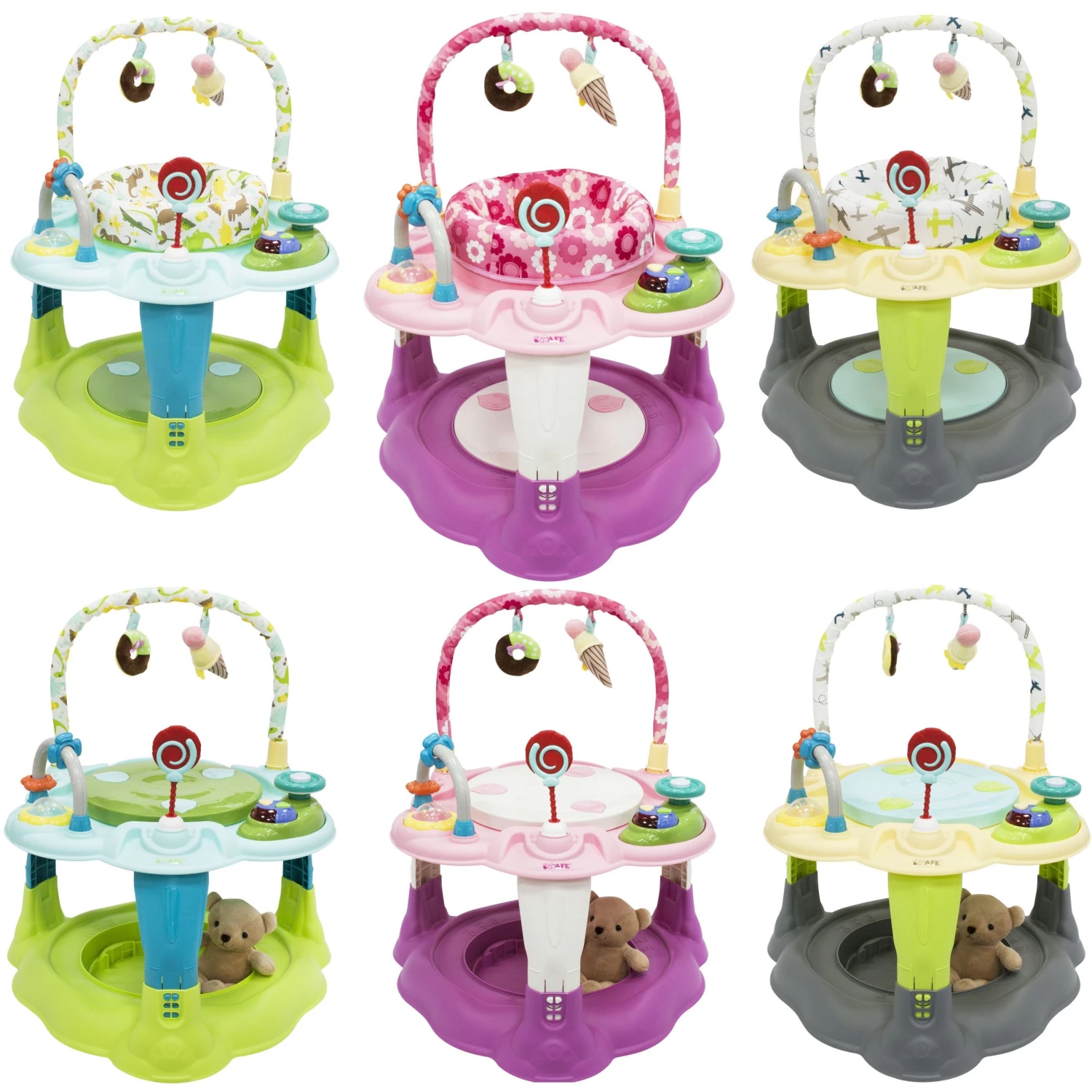 2 In 1 Walker & Rockers ISafe 2 In 1 Activity Centre Entertainer With 360° Rotating Seat & Play Table Function
