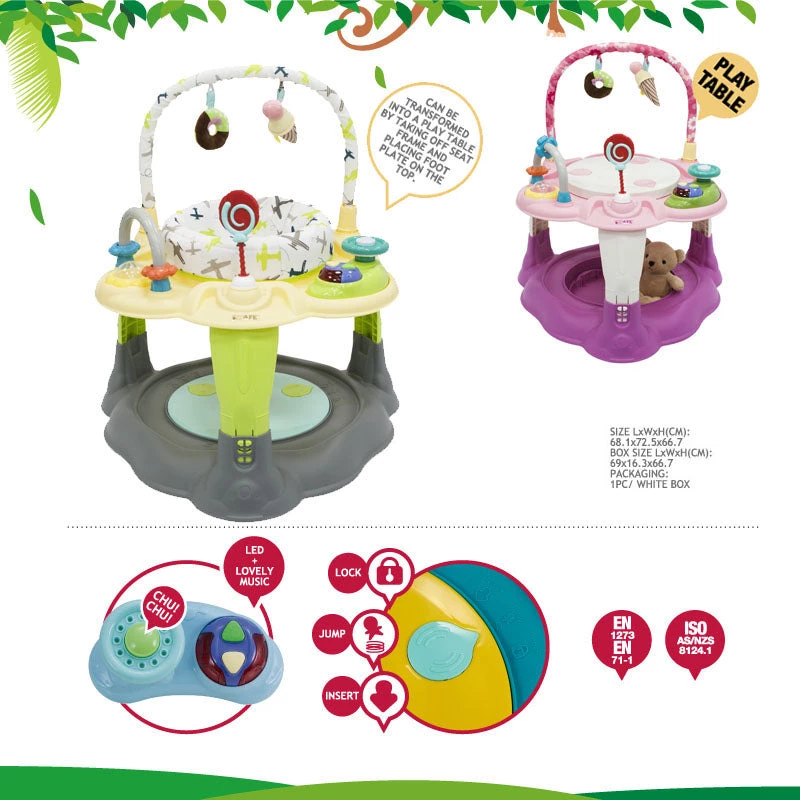 2 In 1 Walker & Rockers ISafe 2 In 1 Activity Centre Entertainer With 360° Rotating Seat & Play Table Function