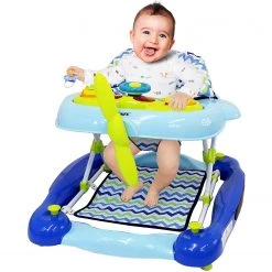 2 In 1 Walker & Rockers ISafe Foldable Baby Walker Rocker Entertainers Walk Along Activity Centres