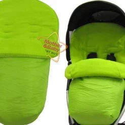 Baby Travel Accessories - Raincovers Lime Padded Footmuff & Liner To Fit Quinny Zapp Petite Star Zia Obaby Zoma