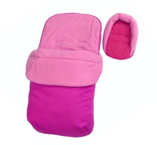 Baby Travel Luxury Footmuff & Head Hugger For Stroller Pushchair - Pink (Raspberry)