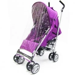 Zeta Vooom Plum + Luxury Stroller Padded Liner + Buggy Organiser + Raincover Holiday Strollers