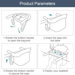 ISafe Baby Fast Fit Booster Seat YummyLUV Table Highchair - Melanzane