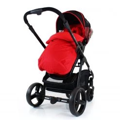 ISafe Pram Red Travel System Complete With Car Seat And Isofix Base
