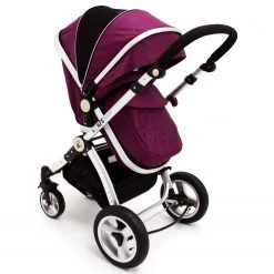 ISafe 3 In 1 Pram System - Plum (Purple) Travel System + Carseat