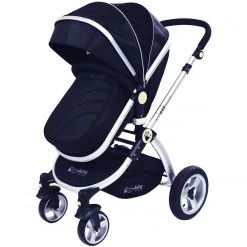 ISafe 3 In 1 Pram Travel System Black 3 In 1 Pram Systems