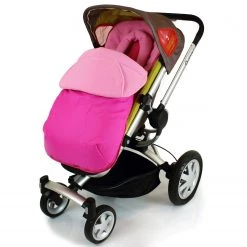 Baby Travel Luxury Footmuff & Head Hugger For Stroller Pushchair - Pink (Raspberry)