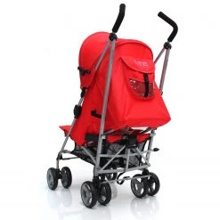 Zeta Vooom Stroller Warm Red + Buggy Organiser + Raincover Large Shade Hood