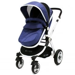 ISafe 3 In 1 Pram System - Navy (Dark Blue) Travel System + Carseat+Bedding