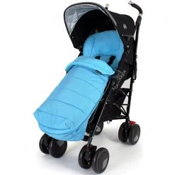Baby Travel New Luxury Footmuff - Ocean (blue) Fit Maclaren Quest Triumph Techno Accessories - Raincovers
