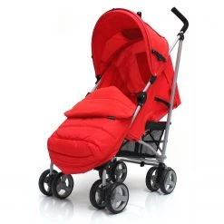 Baby Travel Strollers & Buggies Baby Stroller Zeta Vooom Warm Red +XXL Large Padded Footmuff Liner Buggy Pushchair