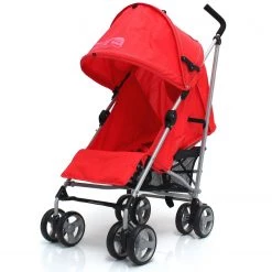 Zeta Vooom Stroller Warm Red Raincover Large Shade Hood Holiday Strollers