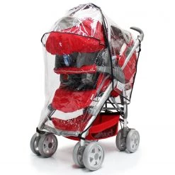 Maxi Cosi Raincover For Maxi-Cosi Loola Cabriofix Travel System Package (Raspberry Red) Travel System Rain Covers
