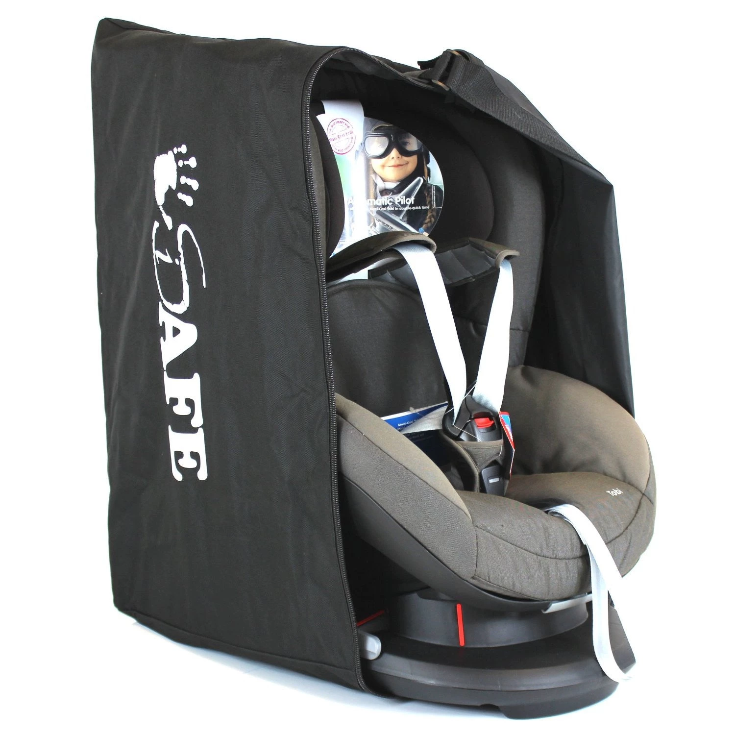 ISafe Carseat Travel / Storage Bag For Maxi-Cosi Familyfix Pearl Car Seat & Base (Concrete Grey) Car Seat Luggage Bags