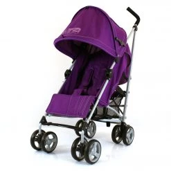 Zeta Vooom Plum + Luxury Stroller Padded Liner + Buggy Organiser + Raincover Holiday Strollers