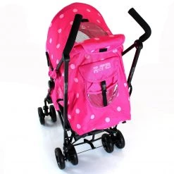 Baby Travel Baby Stroller Zeta Vooom Raspberry Dots Stroller With Deluxe MC Footmuff Strollers & Buggies