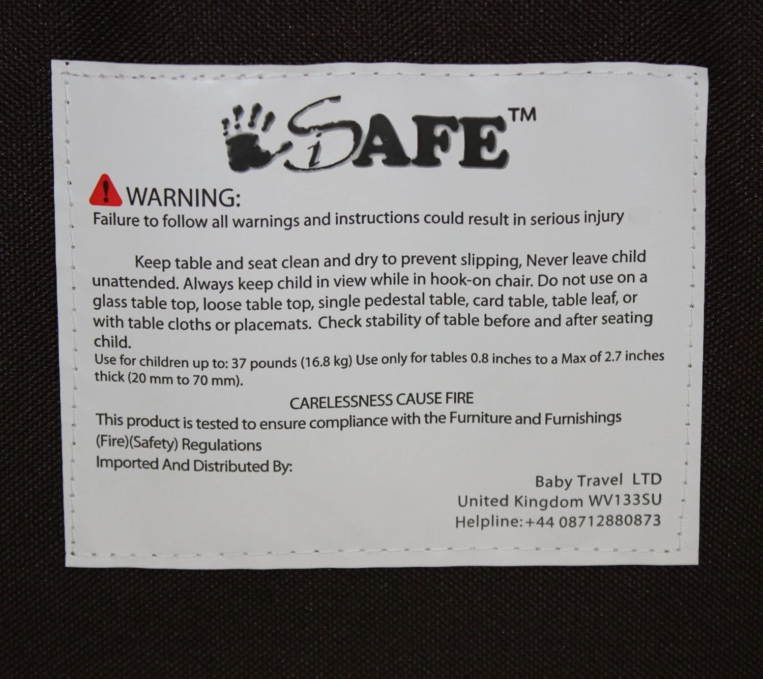 ISafe Baby Fast Fit Booster Seat YummyLUV Table Highchair - Marina Table Booster