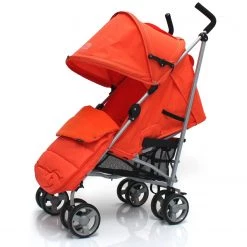 Baby Travel Baby Stroller Zeta Vooom Orange With XXL Large Padded Footmuff Pushchair Liner Strollers & Buggies
