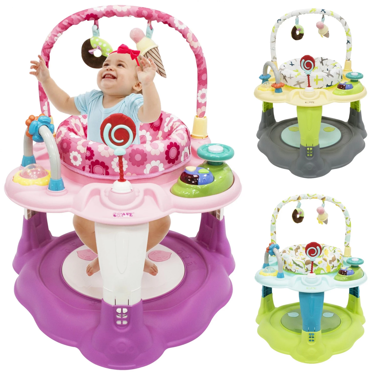 2 In 1 Walker & Rockers ISafe 2 In 1 Activity Centre Entertainer With 360° Rotating Seat & Play Table Function