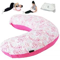 ISafe Support Pillows Pregnancy Support Maternity And Breast Feeding Pillow + (Bed Of Roses Case)