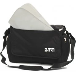 Baby Travel Zeta Changing Bag Plain BLACK Complete With Changing Matt (Clearance)