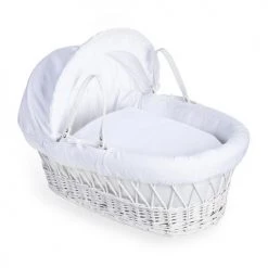 Clair De Lune White Wicker Moses Basket Cotton Dream White Moses Baskets
