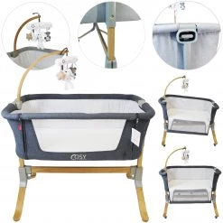 Cribs | Coo Sleepers ISafe Cosy Cuddler Bedside Baby Coo Sleeping Crib - (Dark Grey) (Solid Wood)