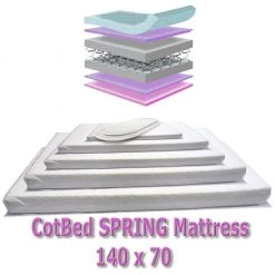 Baby Travel Deluxe Spring Mattress 139 X 69 X 14 Cm To Fit Tutti Bambini Cot Bed Range