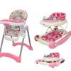 ISafe Matching Starter Bundle Walker Rocker And Highchair - (PETAL PINK/ FLOWERS) Mama PLUS & Bundles