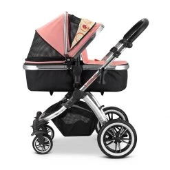 IVogue Peach Luxury 3in1 Pram Stroller Travel System + Carseat + ISOFIX Base