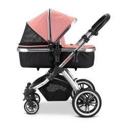 3 In 1 Pram Systems Luxury Complete 3in1 Pram IVogue Peach Stroller Travel System + Changing Bag