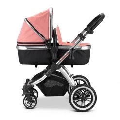 3 In 1 Pram Systems Luxury Complete 3in1 Pram IVogue Peach Stroller Travel System + Changing Bag