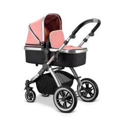 IVogue Peach Luxury 3in1 Pram Stroller Travel System (Complete With Carseat)
