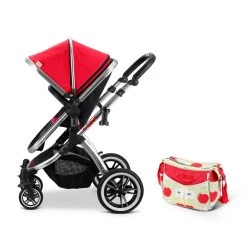 IVogue Apple Luxury 3in1 Pram Stroller Travel System (Carseat + ISOFIX Base + Raincover Included)