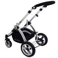 ISafe I-Safe System - Grey Trio Travel System Pram & Luxury Stroller 3 In 1 Complete With Car Seat + Footmuff + Carseat Footmuff + Rain Covers 3 In 1 Pram Systems