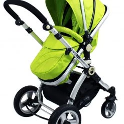 ISafe 3 In 1 Pram System - Lime + Carseat + Footmuff & Raincover Package 3 In 1 Pram Systems
