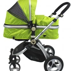ISafe 3 In 1 Pram System - Lime Travel System + Carseat + Bedding 3 In 1 Pram Systems