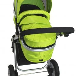 ISafe 3 In 1 Pram System - Lime Travel System + Carseat + Raincover Package 3 In 1 Pram Systems