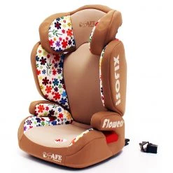 ISafe Carseat Kid Junior Isofix Group 2-3 FLOWERS 15-36kg Baby Child Toddler Car Seats Group 2, 3