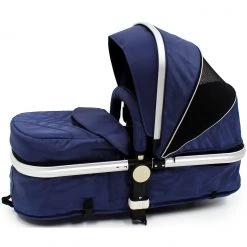 ISafe 3 In 1 Pram System - Navy (Dark Blue) Travel System + Carseat+Bedding