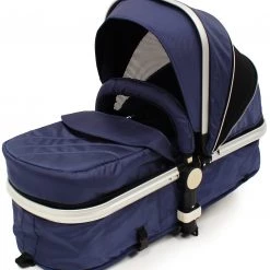 ISafe 3 In 1 Pram System - Navy (Dark Blue) Travel System + Carseat+Bedding