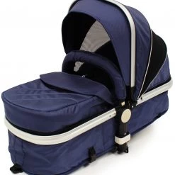 ISafe 3 In 1 Pram Travel System Navy (Dark Blue) With Carseat And Raincover 3 In 1 Pram Systems