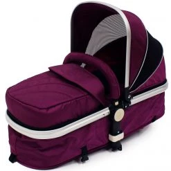 ISafe 3 In 1 Pram Travel System - Plum (Purple) With Carseat & Raincovers 3 In 1 Pram Systems