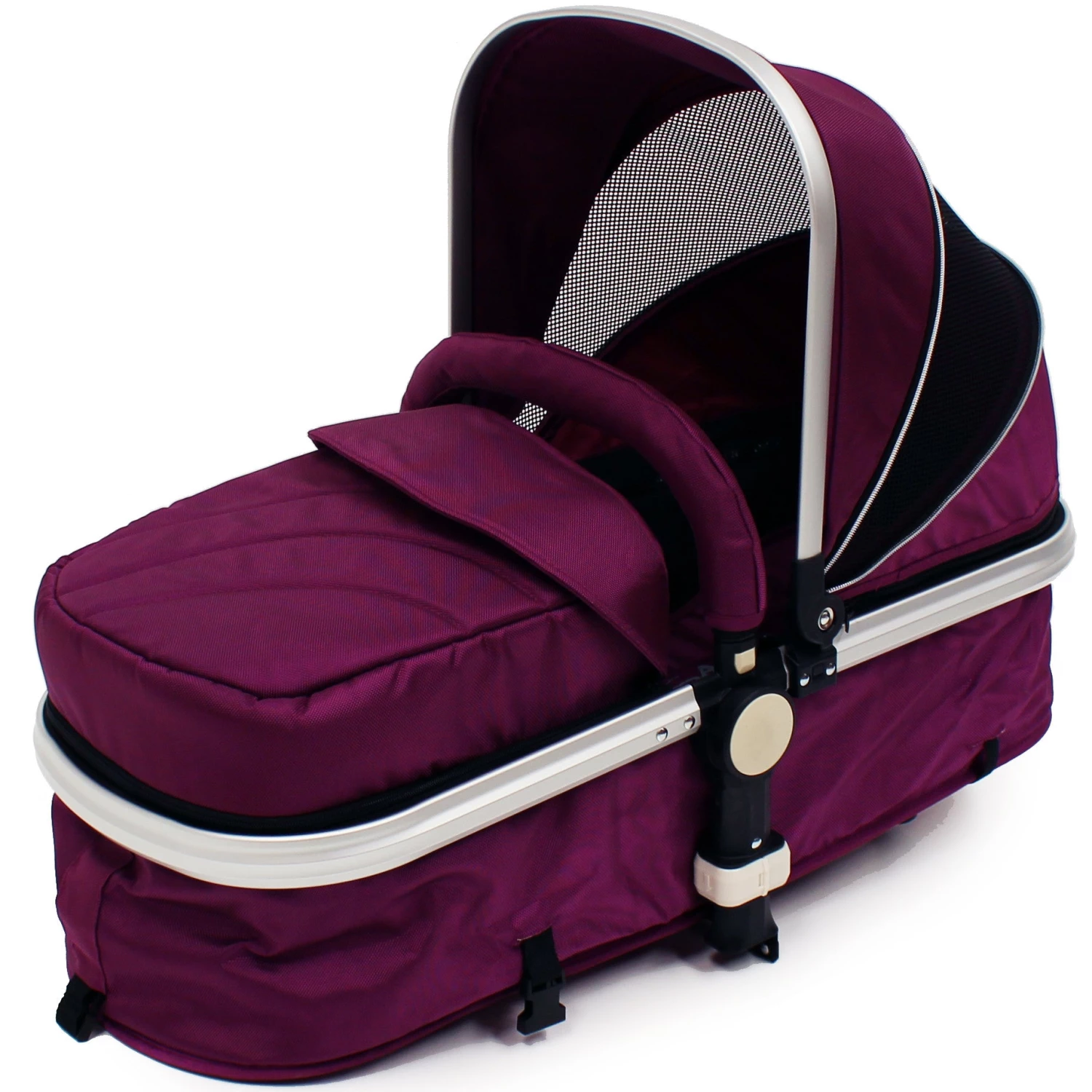 ISafe 3 In 1 Pram Travel System - Plum (Purple) With Carseat & Raincovers 3 In 1 Pram Systems