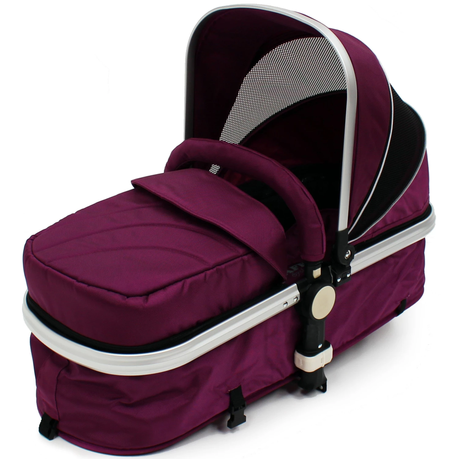 ISafe 3 In 1 Pram Travel System - Plum (Purple) With Carseat & Raincovers 3 In 1 Pram Systems