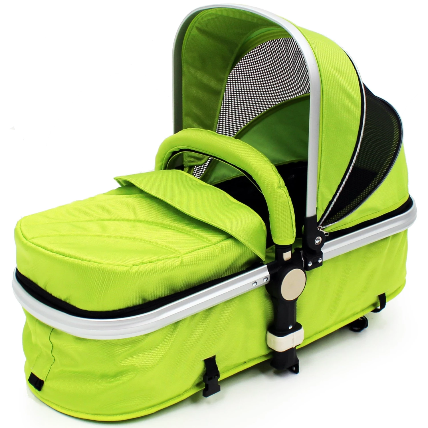 ISafe 3 In 1 Pram System - Lime + Carseat + Footmuff & Raincover Package 3 In 1 Pram Systems