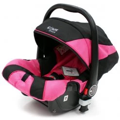 3 In 1 Pram Systems ISafe 3 In 1 Complete Trio Travel System Pram & Luxury Stroller Raspberry Pink