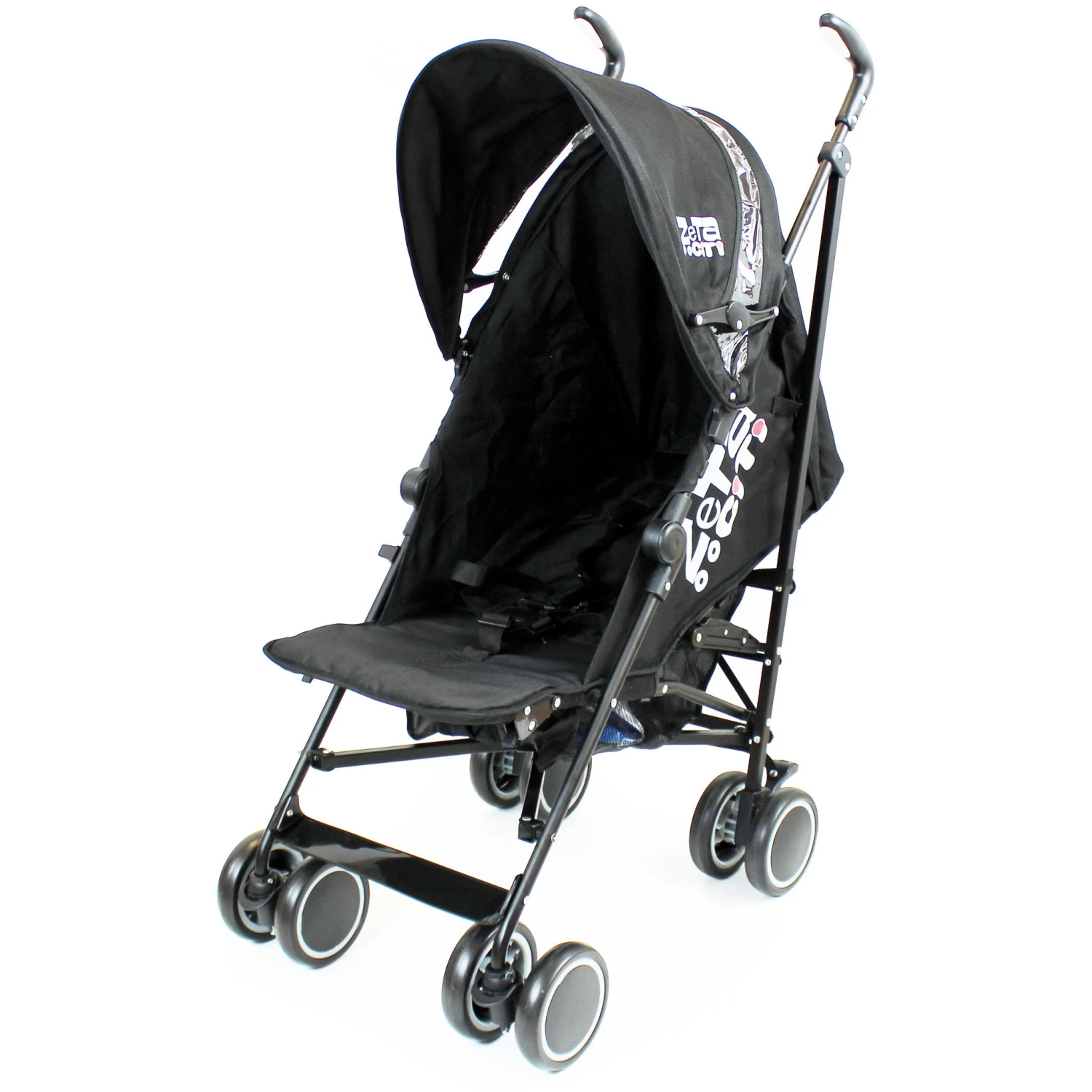 Zeta CiTi Stroller - Black Complete With Footmuff & Raincover