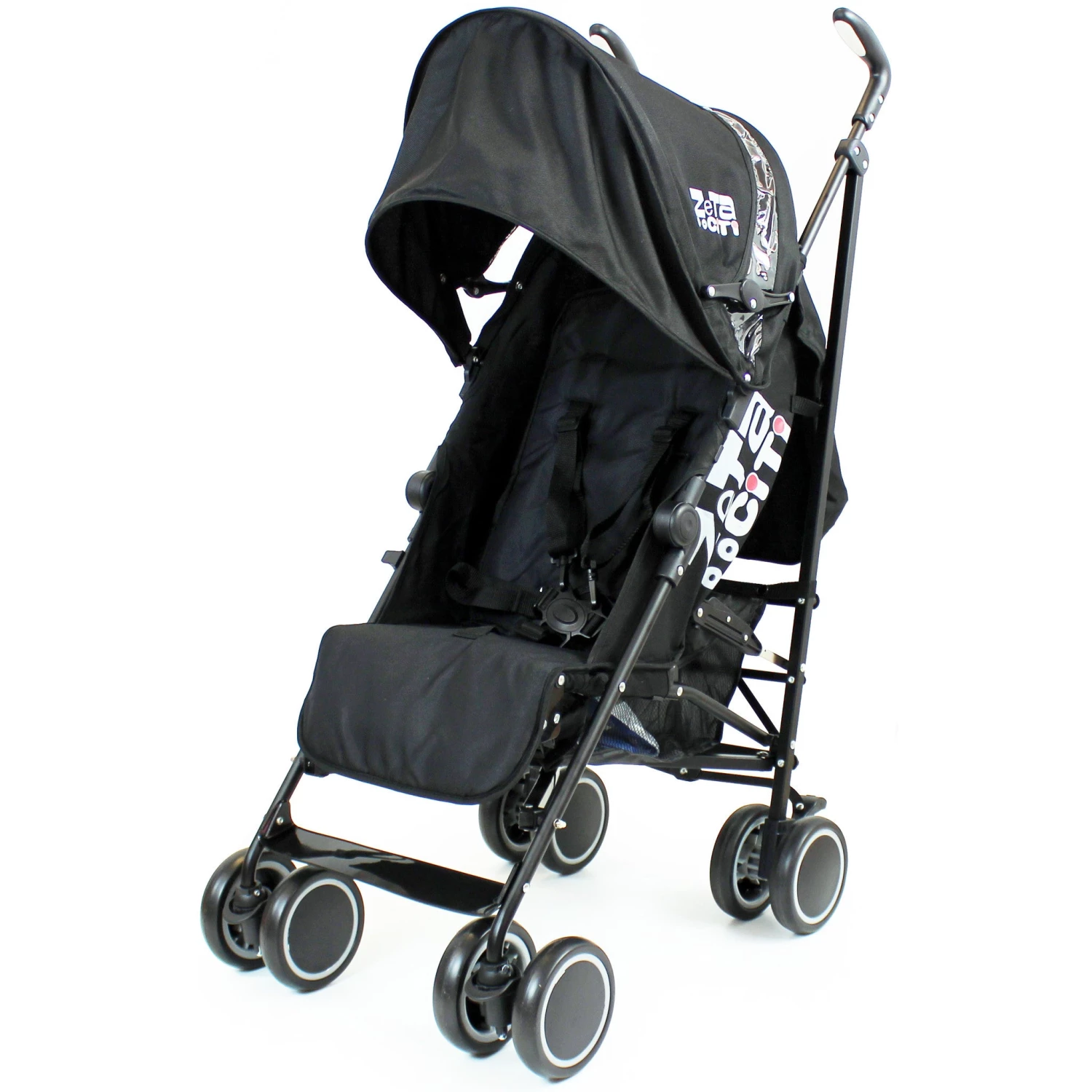 Zeta CiTi Stroller - Black Complete With Footmuff & Raincover