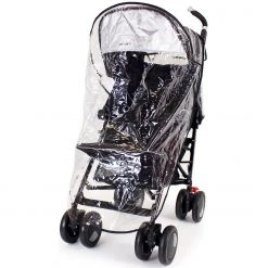 Rain Cover To Fit Maclaren Techno XT - Black Stroller Buggy Accessories - Raincovers